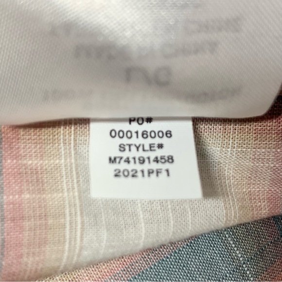 Vince Shadow Classic Fit Plaid Short Sleeve Shirt in Off White/Palisades… - Picture 10 of 10